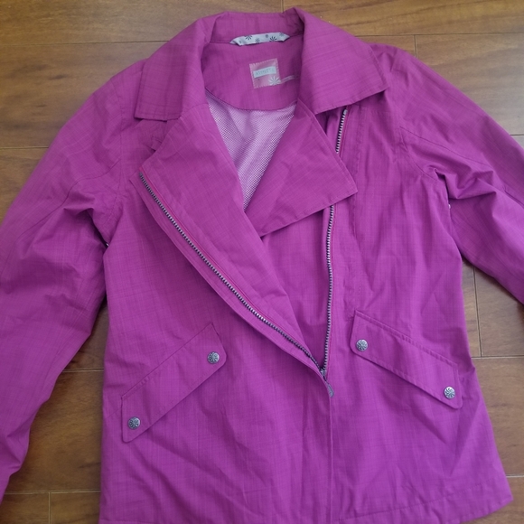 ATHLETA Commuter Moto Asymmetrical Lined Jacket Orchid 872384 Size S - Picture 5 of 16